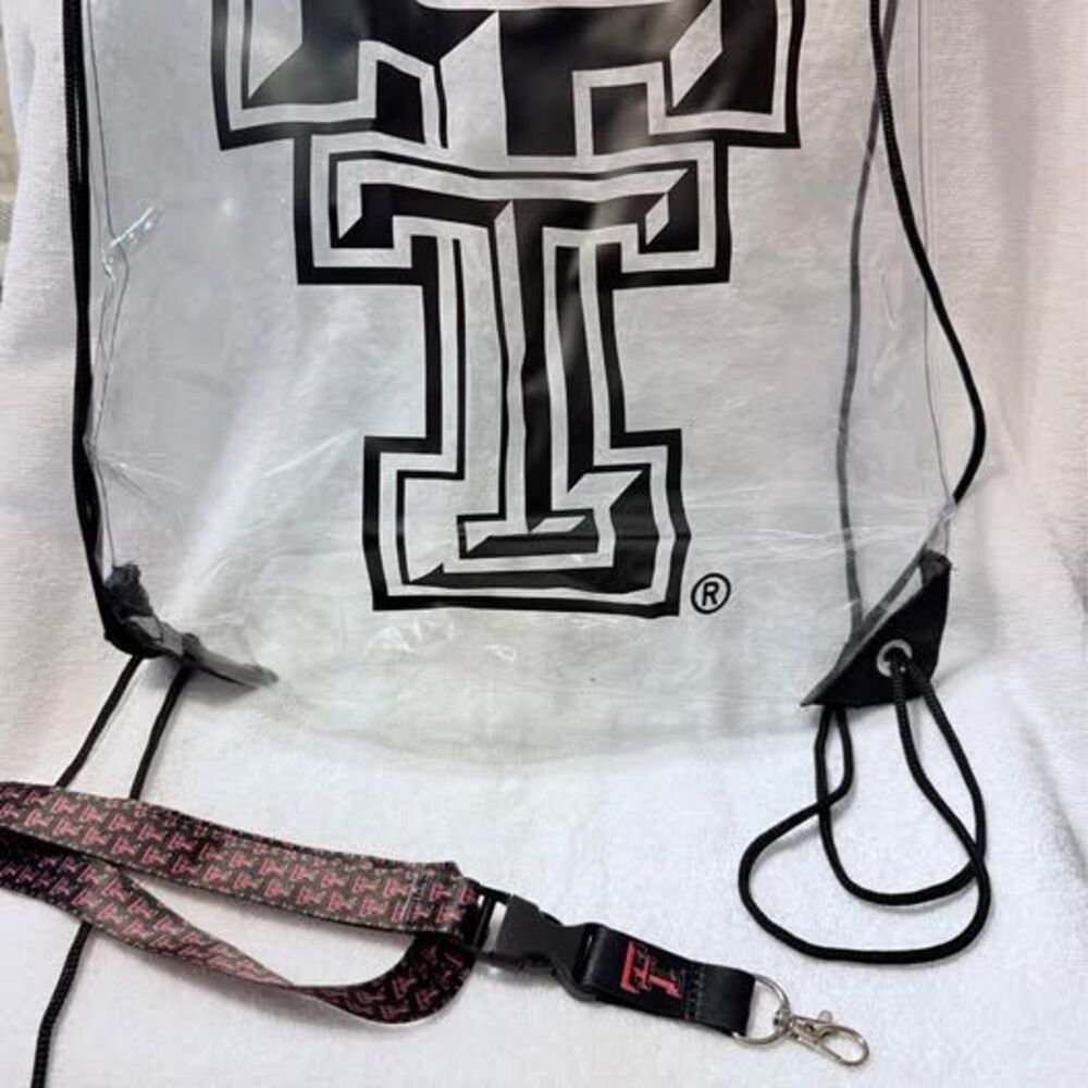 Texas Tech Clear Stadium Bag with Lanyard - $5